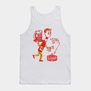 Schmidt Beer Man Retro Defunct Breweriana Tank Top